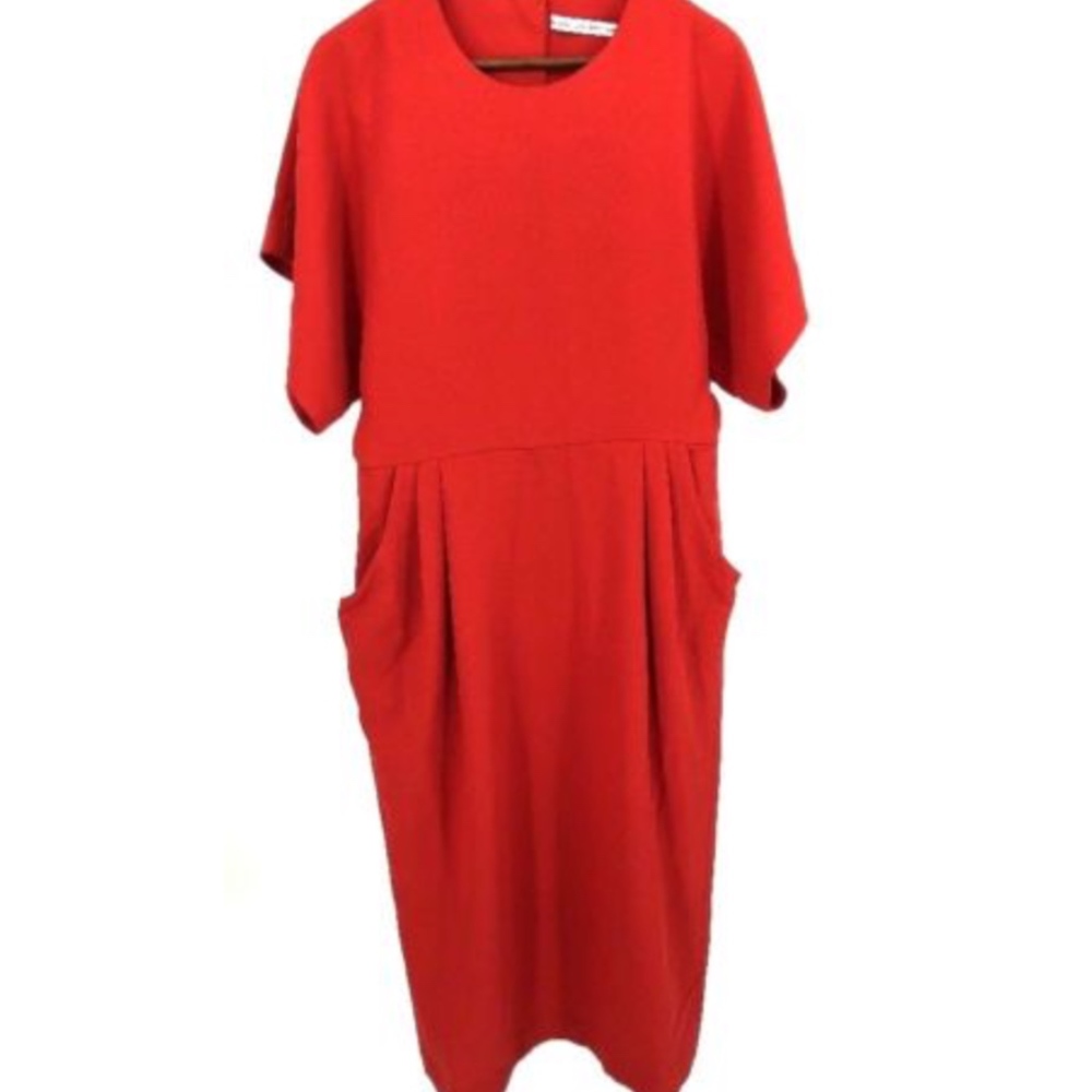 & OTHER STORIES Orange Red Long Dress